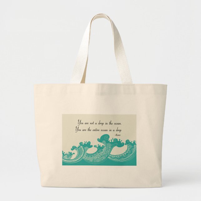 Bolso De Tela Gigante cita de Rumi Ocean (Frente)