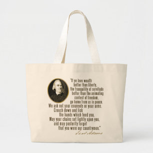 Bolso De Tela Gigante Cita de Samuel Adams