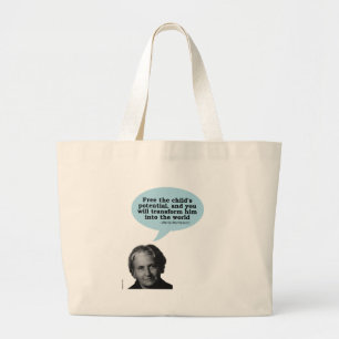 Bolso De Tela Gigante cita del montessori de Maria
