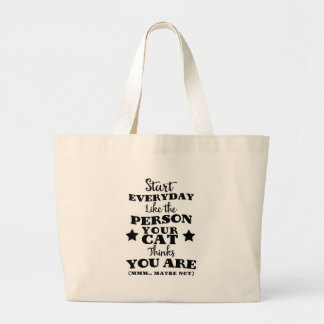 Bolso De Tela Gigante Cita Divertida de Gato Mascota