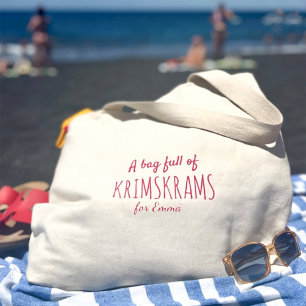 Bolso De Tela Gigante Cita divertida "llena de Krimskrams" - Regalo para