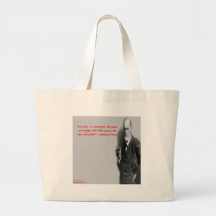 Bolso De Tela Gigante Cita famosa de "Lucha" de Sigmund Freud