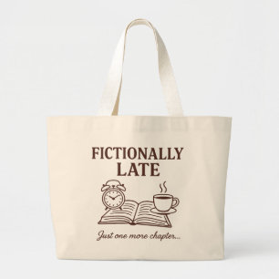 Bolso De Tela Gigante Cita ingeniosa y minimalista para amantes de libro