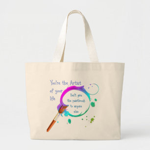 Bolso De Tela Gigante Cita Inspiradora del artista de tu propia vida