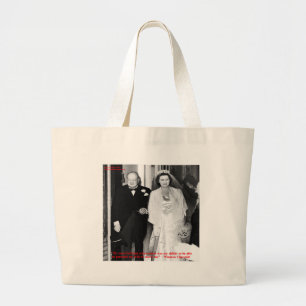 Bolso De Tela Gigante Cita matrimonial de Churchill y Famosa
