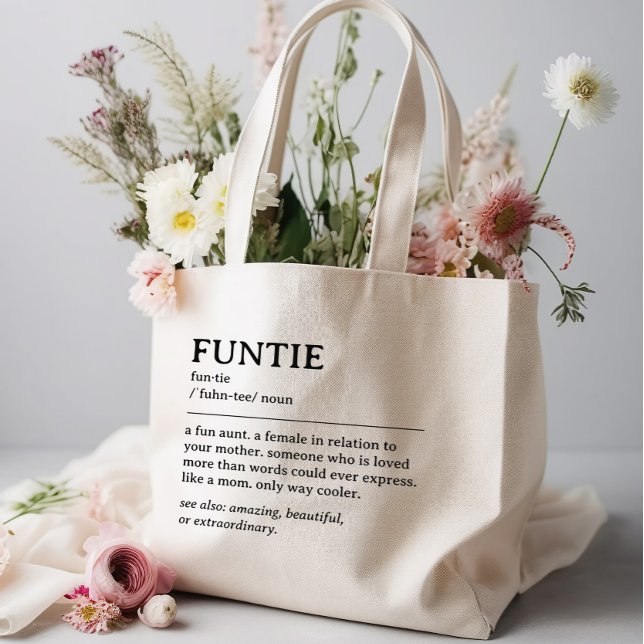 Bolso De Tela Gigante Cita personalizada de definición de funciones (cool gift for aunt)