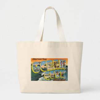 Bolso De Tela Gigante Ciudad del Océano Vintage, postal NJ