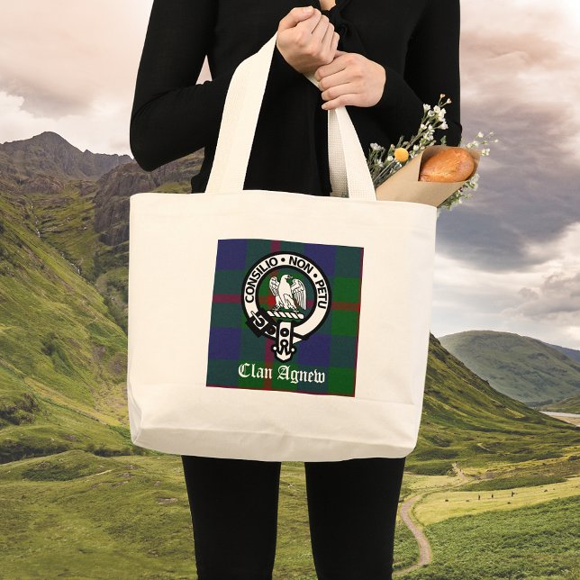 Bolso De Tela Gigante Clan Agnew Tartan Escudo (Subido por el creador)