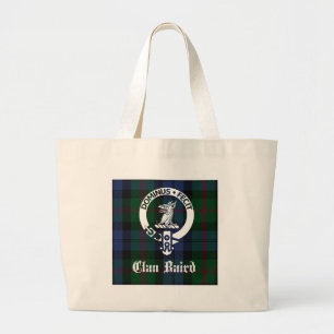 Bolso De Tela Gigante Clan Baird Escudo Tartan