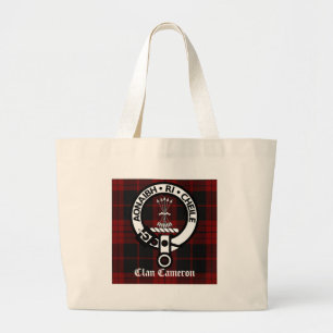 Bolso De Tela Gigante Clan Cameron Escudo y Tartán