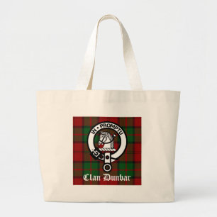 Bolso De Tela Gigante Clan Dunbar Tartan & Escudo Badge