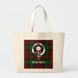 Bolso De Tela Gigante Clan Kerr Escudo Badge Tartan
