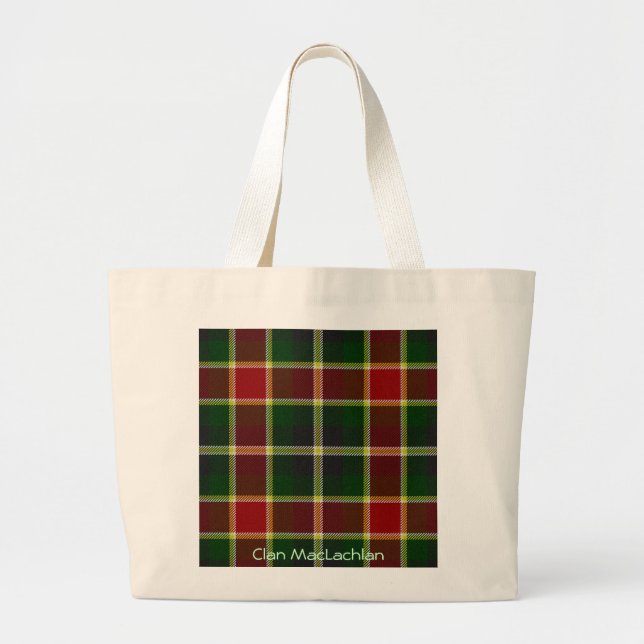Bolso De Tela Gigante Clan MacLachlan Scottish Tartan Bag (Frente)