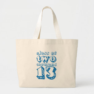 Bolso De Tela Gigante Clase de dos mil 13 - azul