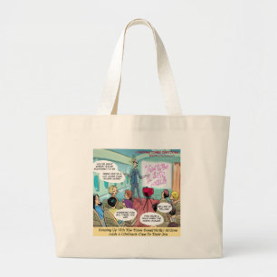 Bolso De Tela Gigante Clase divertida LifeCoach de aerolínea