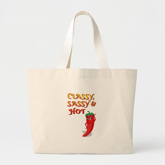 Bolso De Tela Gigante Clásica Diva Sencilla Y Caliente (Frente)