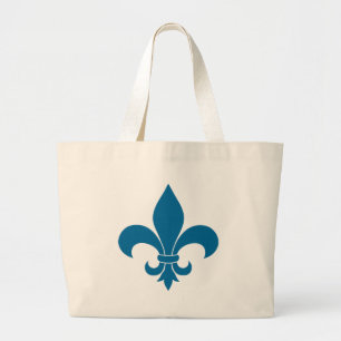 Bolso De Tela Gigante Clásico de patrón de flor de lis de Francia