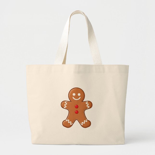 Bolso De Tela Gigante Classic Gingerbread Man Christmas Tote Bag (Frente)