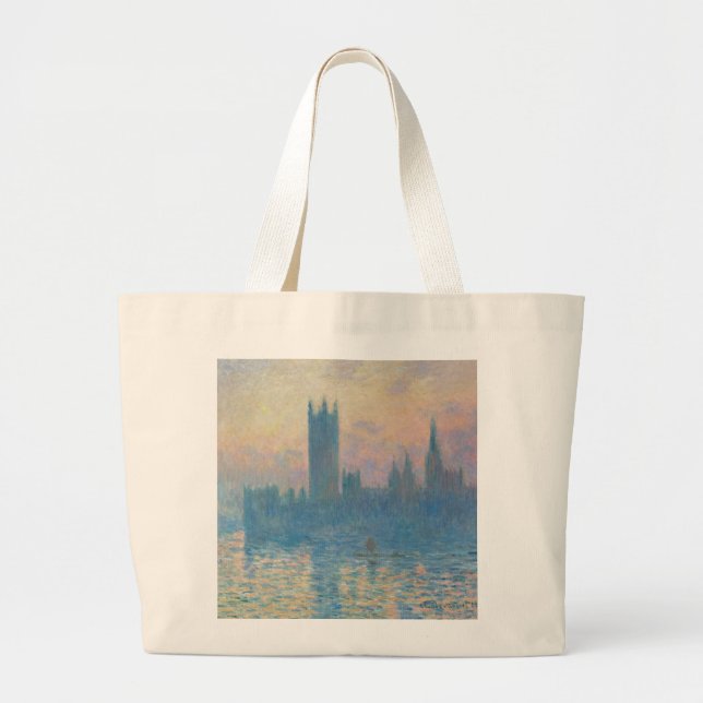 Bolso De Tela Gigante Claude Monet - Casas del Parlamento (Frente)