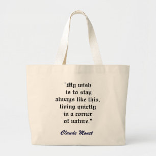 Bolso De Tela Gigante CLAUDE MONET CITADO artbag