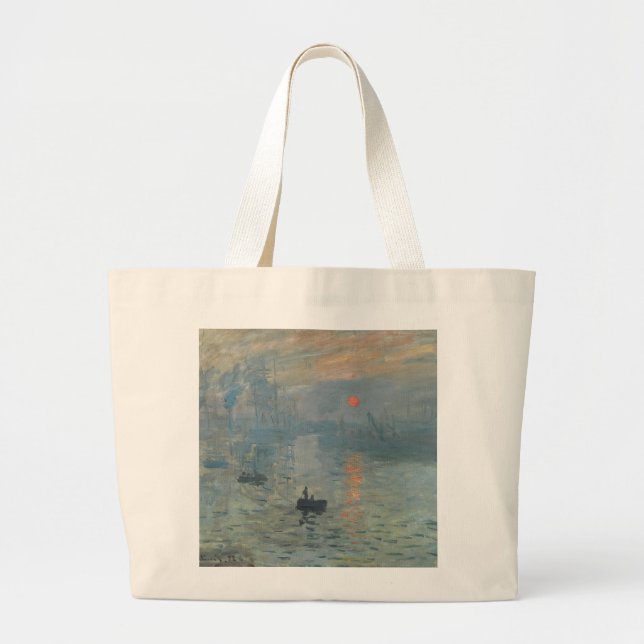 Bolso De Tela Gigante Claude Monet Impression Sunrise Soleil Levant (Frente)