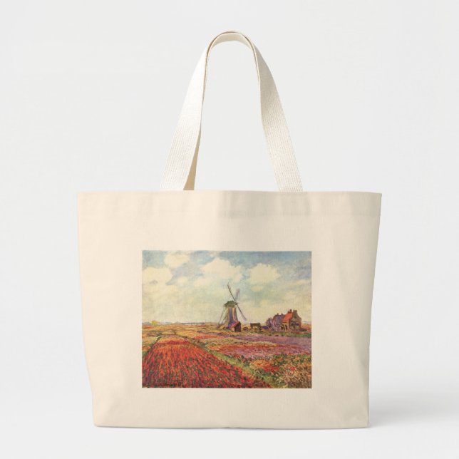 Bolso De Tela Gigante Claude Monet Tulips en Holanda (Frente)