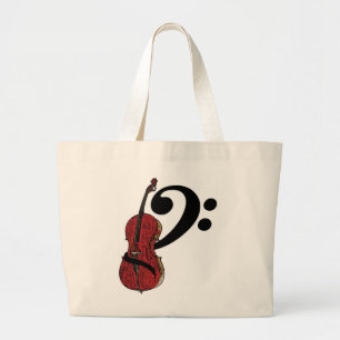 Bolso De Tela Gigante Clef Totebag del violoncelo