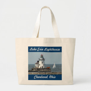 Bolso De Tela Gigante Cleveland Lighthouse Bag