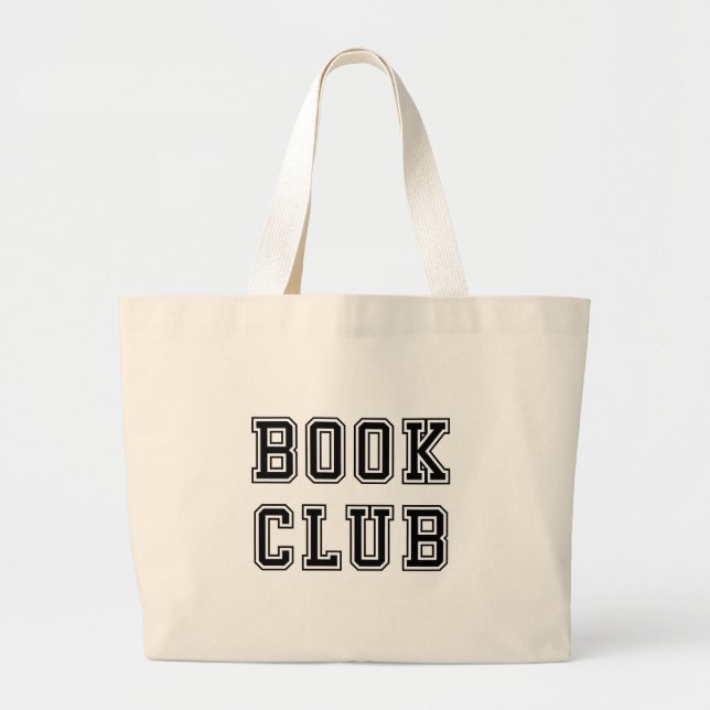 Bolso De Tela Gigante Club de libros de estilo variado (Frente)