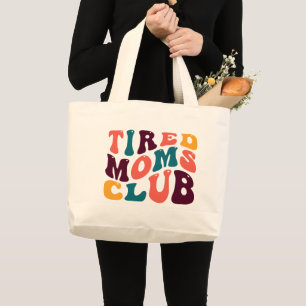 Bolso De Tela Gigante Club de Madres Cansadas Souvenir Estilo Retro Groo