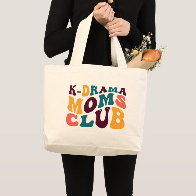 Bolso De Tela Gigante Club de mamás K-Drama Souvenir Estilo Retro Groovy (Anverso (producto))