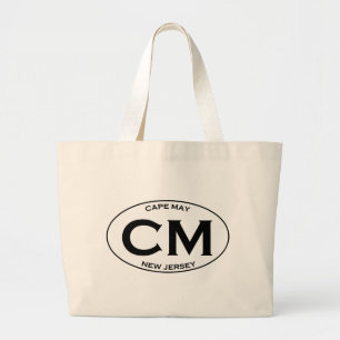 Bolso De Tela Gigante Cm - Logotipo del óvalo de Cape May New Jersey