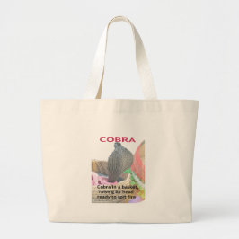 Bolso De Tela Gigante Cobra en una canasta lista para escupir fuego