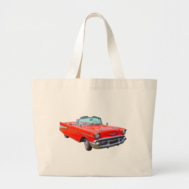 Bolso De Tela Gigante Coche anticuario convertible de Chevrolet Bel Air  (Frente)
