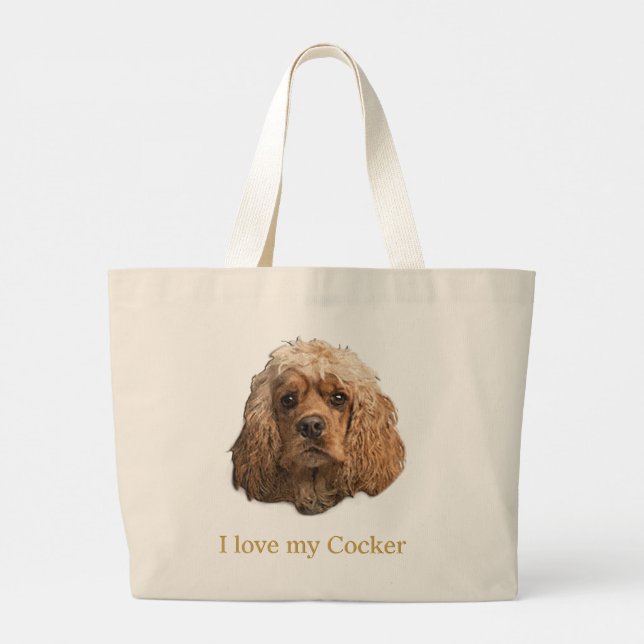 Bolso De Tela Gigante cocker Spaniels (Reverso)