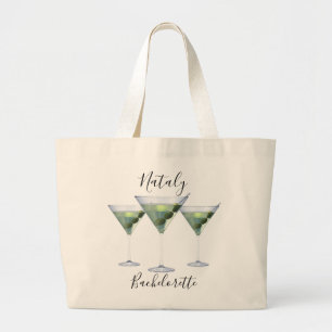 Bolso De Tela Gigante cócteles de martini para despedida de soltera