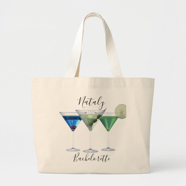 Bolso De Tela Gigante cócteles de martini para despedida de soltera (Frente)