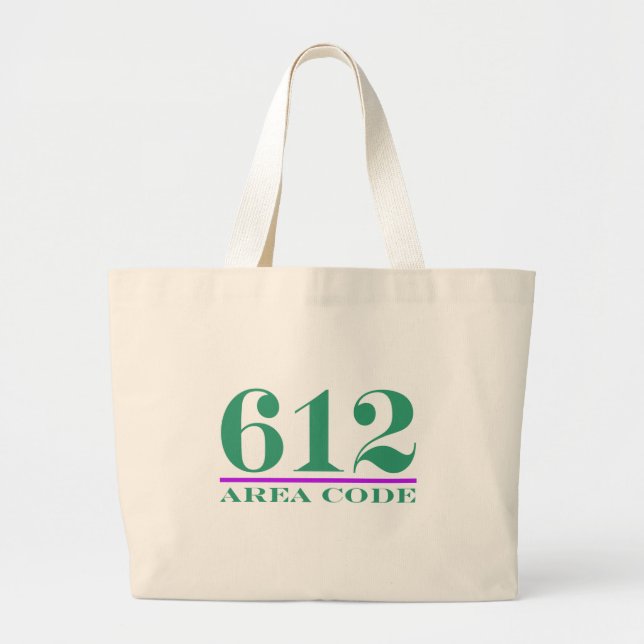 Bolso De Tela Gigante Código de área 612 (Frente)
