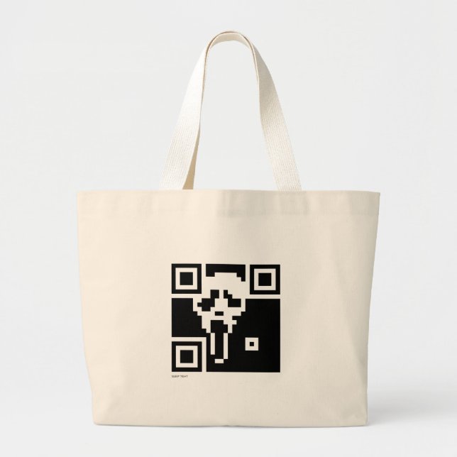 Bolso De Tela Gigante Código del grito QR (Frente)