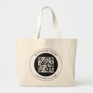 Bolso De Tela Gigante Código QR con nombre de empresa editable