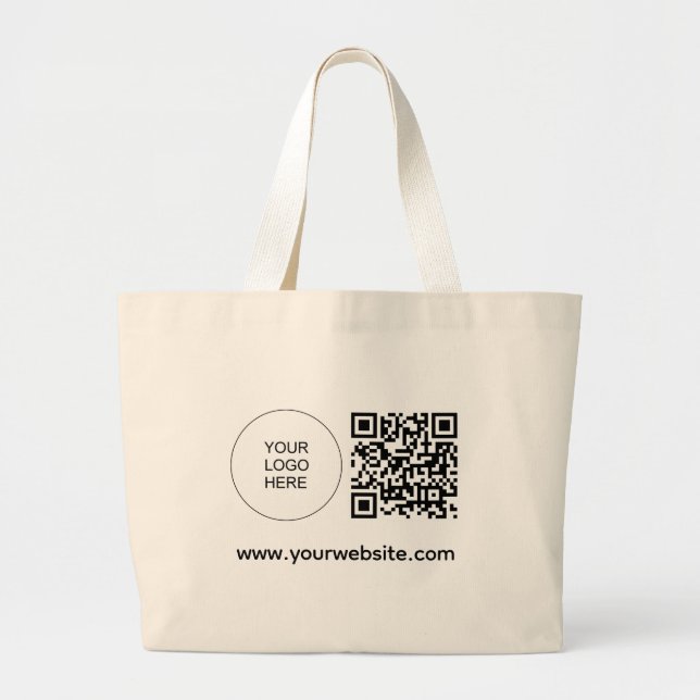 Bolso De Tela Gigante Código QR de la plantilla de la dirección del siti (Frente)