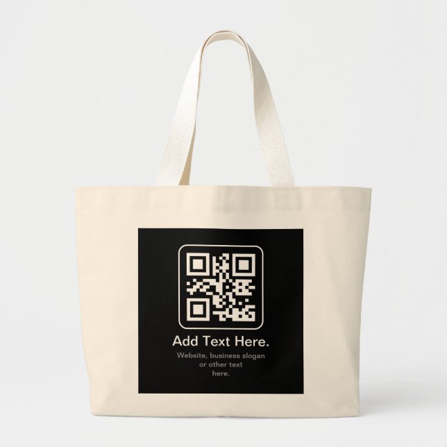 Bolso De Tela Gigante Código QR escaneable moderno (Frente)