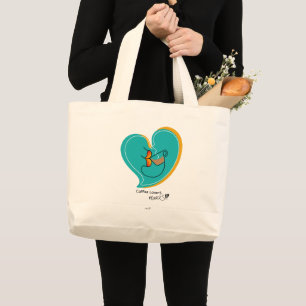 Bolso De Tela Gigante Coffee LoverS muackS-Latte