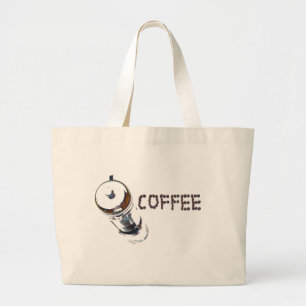 Bolso De Tela Gigante Coffee MagicEnjoy, "lo primero de la mañana",