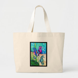 Bolso De Tela Gigante Colección de Caballos de Mar