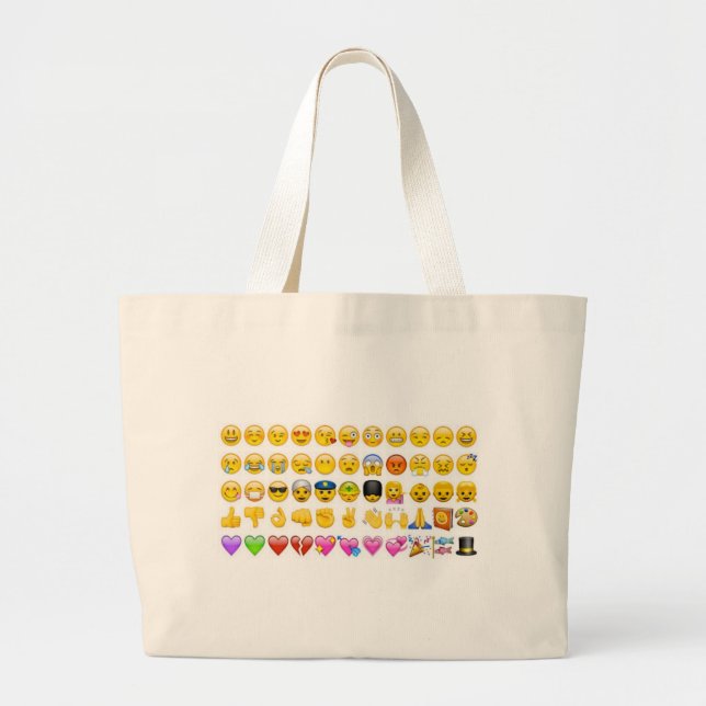 Bolso De Tela Gigante Colección de la emoji (Frente)
