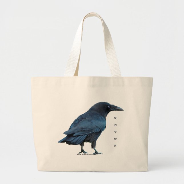 Bolso De Tela Gigante Colección de raven negro III (Frente)