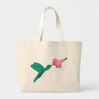 Bolso De Tela Gigante Colibrí