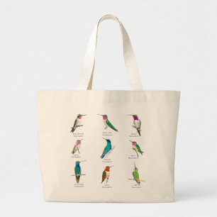 Bolso De Tela Gigante Colibríes de Norteamérica