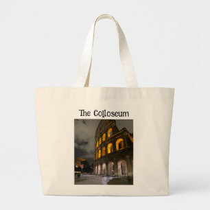 Bolso De Tela Gigante Coliseo Roma Italia - Tierra Arquitectónica Vintag